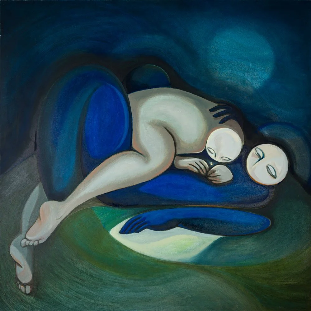 "The Land of a safe Chest to rest on I"
 Oil on linen
90x90 cm
2022