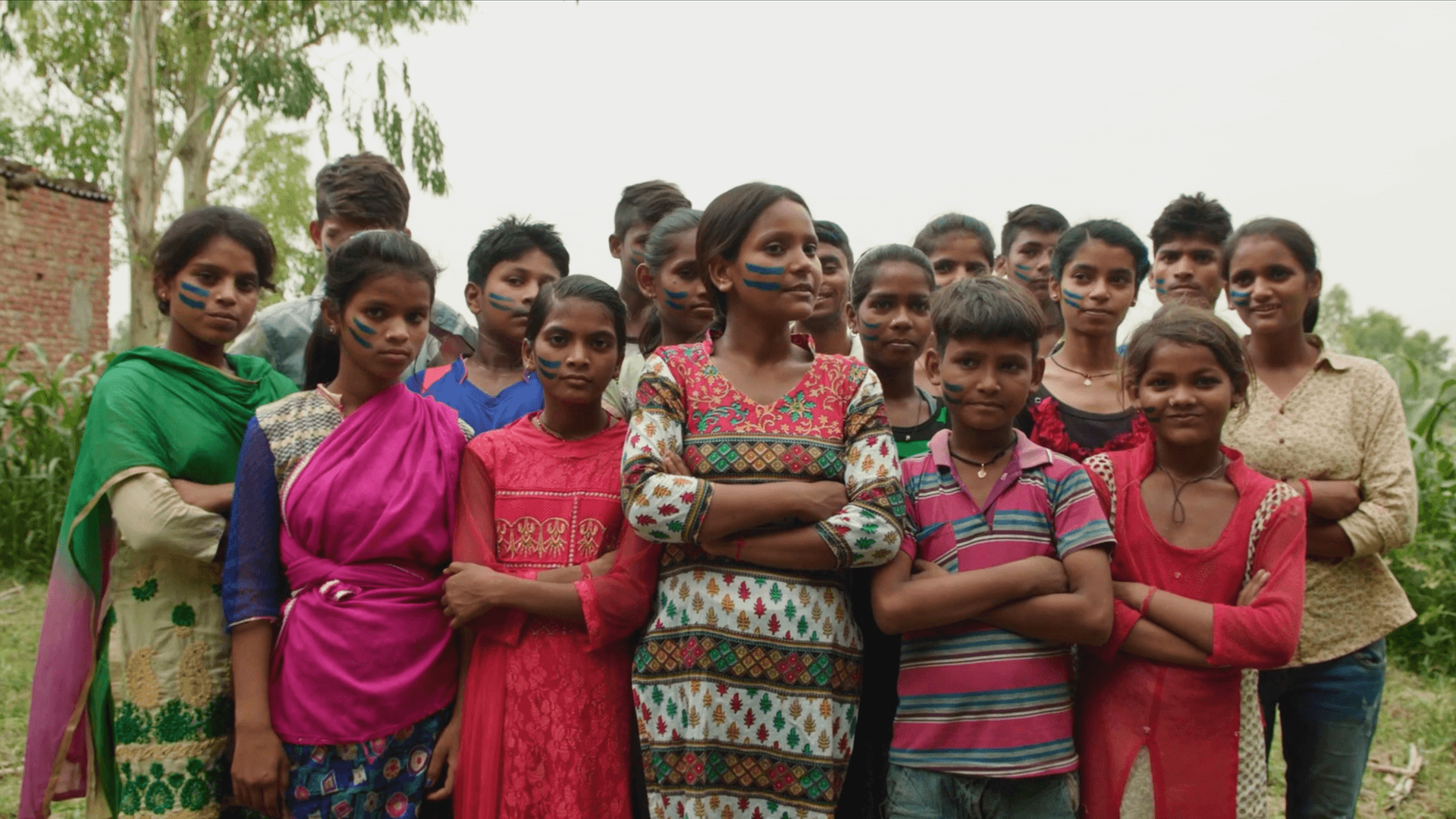 Our campaign introduces an iconic warpaint-style equals sign, used across campaign imagery and on girls faces as a sign of solidarity and empowerment.