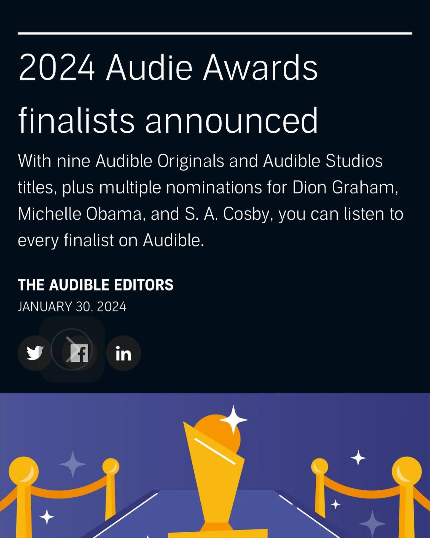 Some exciting news to share😬 Thanks @audible for nominating 
#TheYearofJubilee for #bookoftheyear 🙌 - Some amazing books on this list.