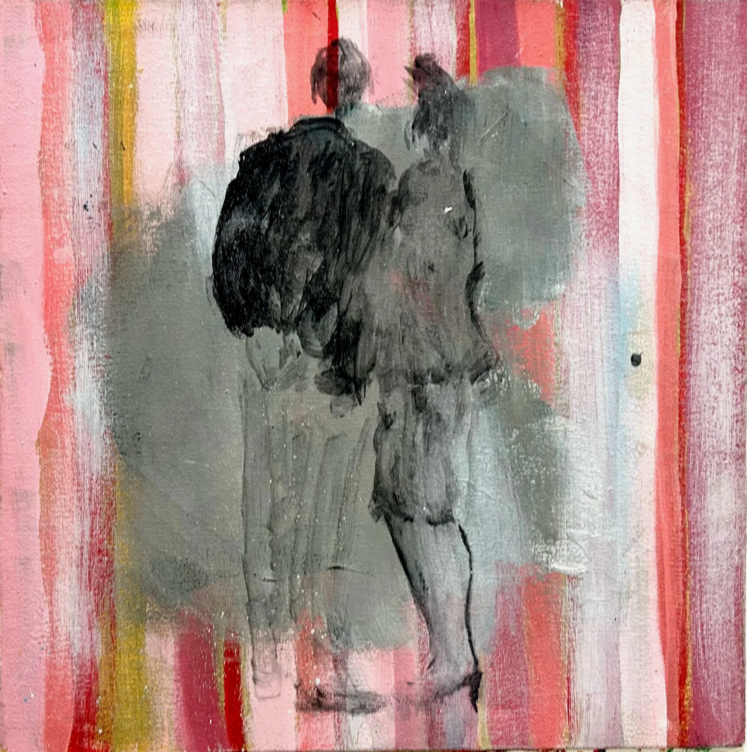 Lucky Couple 1997 Acrylic on canvas 20x20"/SOLD