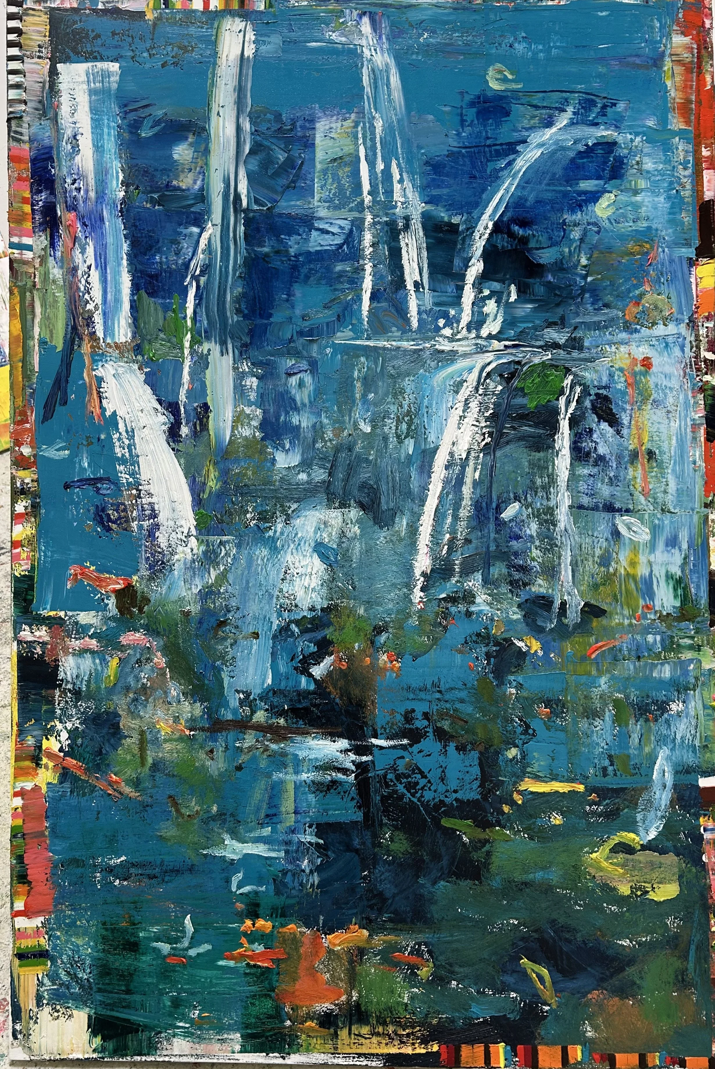 Blue Falls 2025 Oil on canvas 72x39"/SOLD