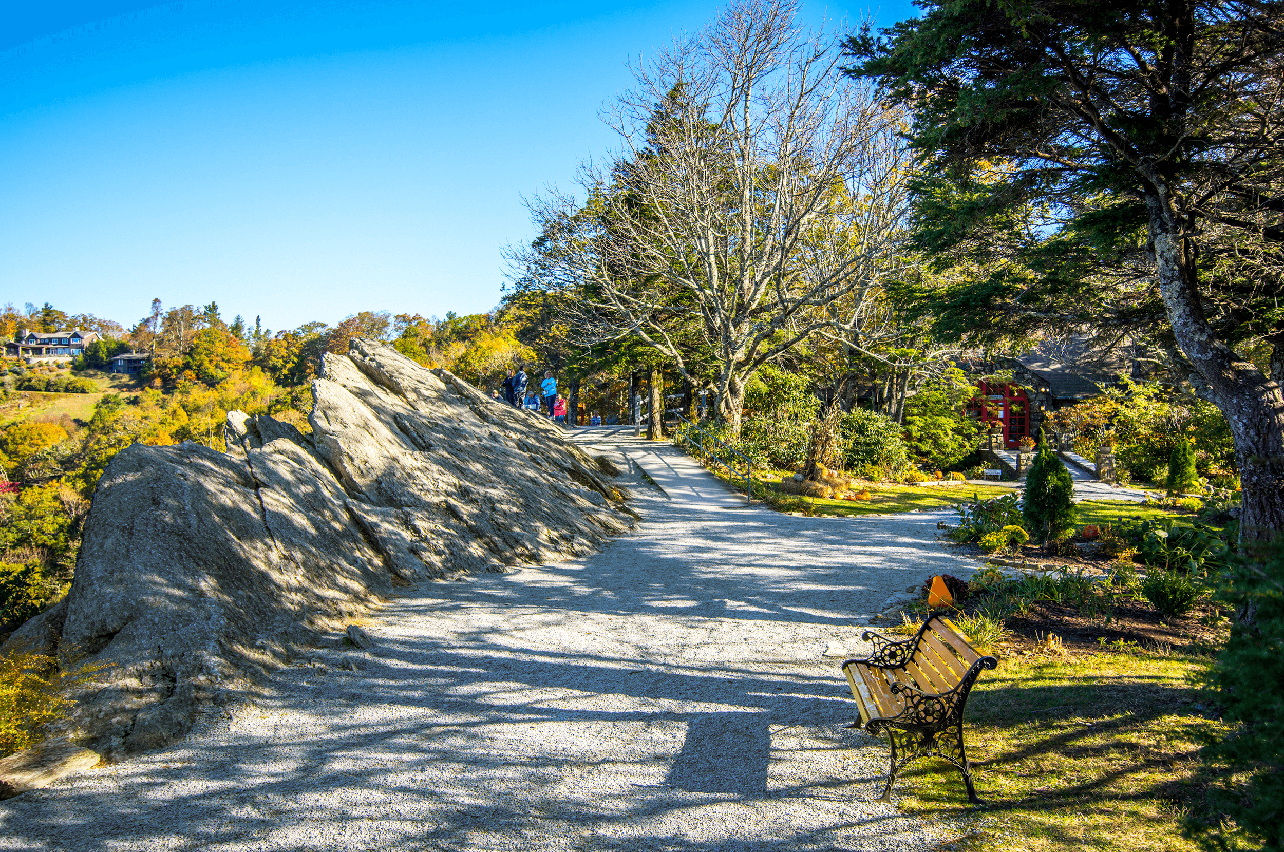 Benches throughout the park invite you to enjoy the beautiful scenery.