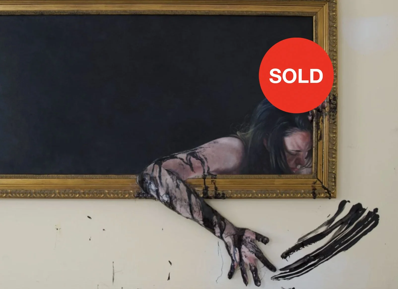 44 x 31 inches oil on panel with apoxie sculpt and resin $10,000