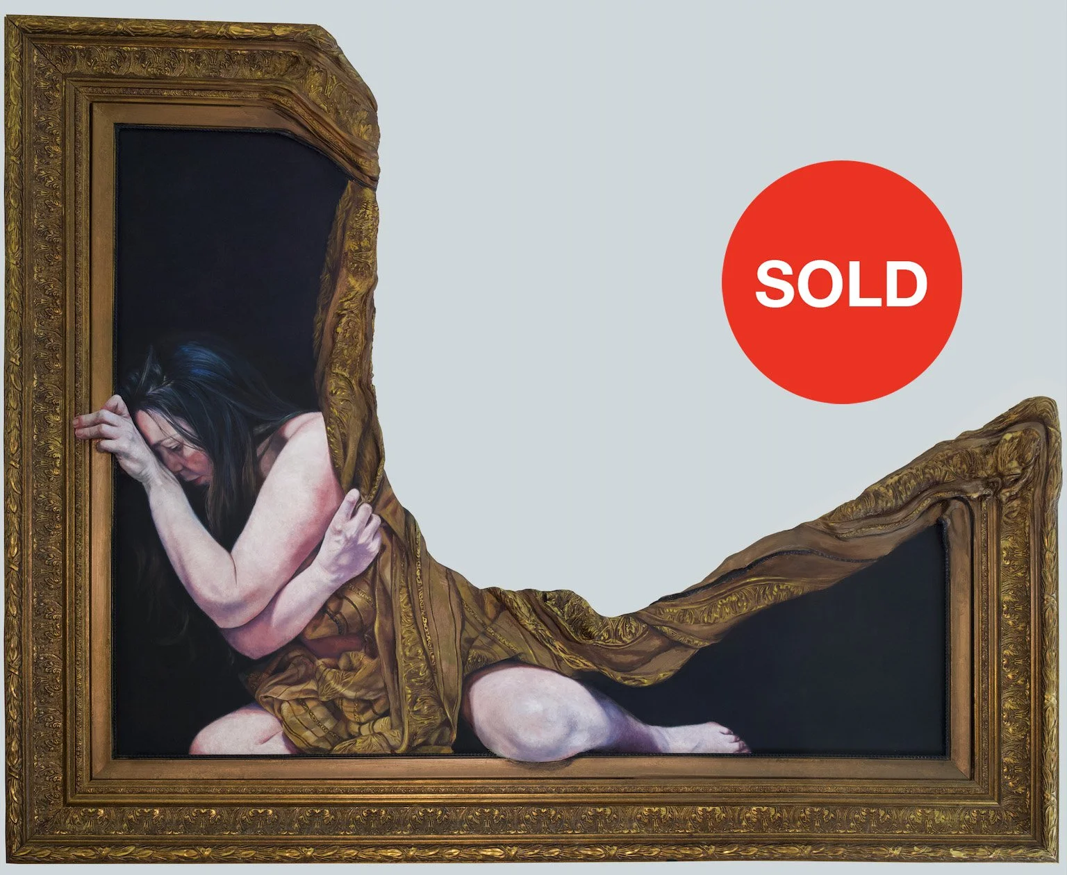 Unseen II 49 x 40 inches oil and apoxie sculpt on panel $24,000