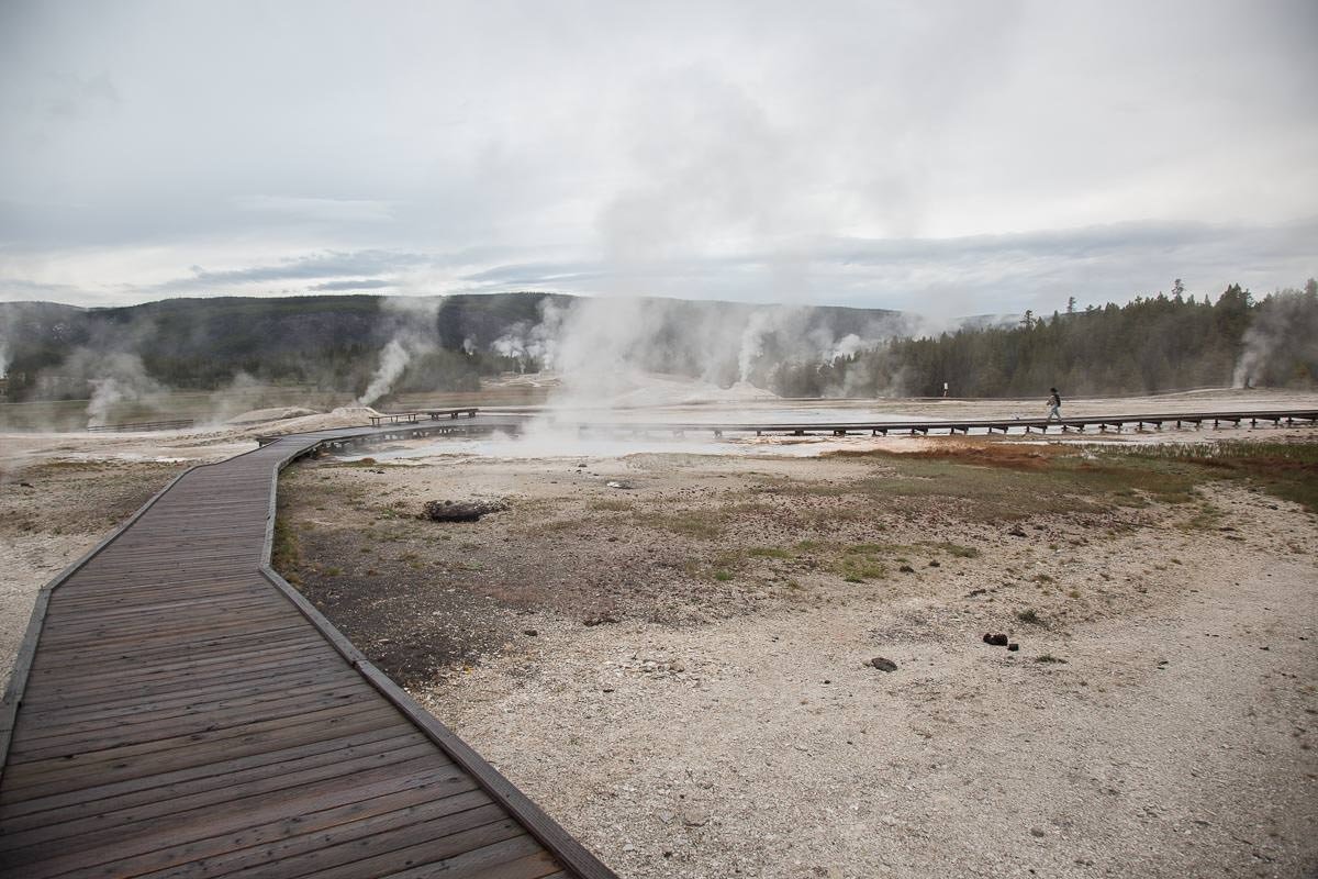 Approaching Lion Geyser