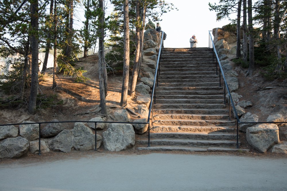 Steps to Artist Point lookout