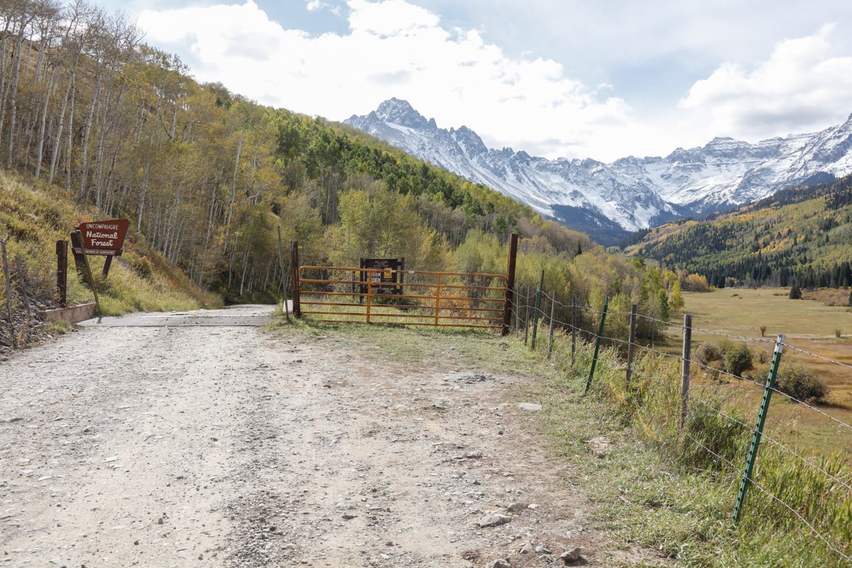 Cross back to National Forest Land