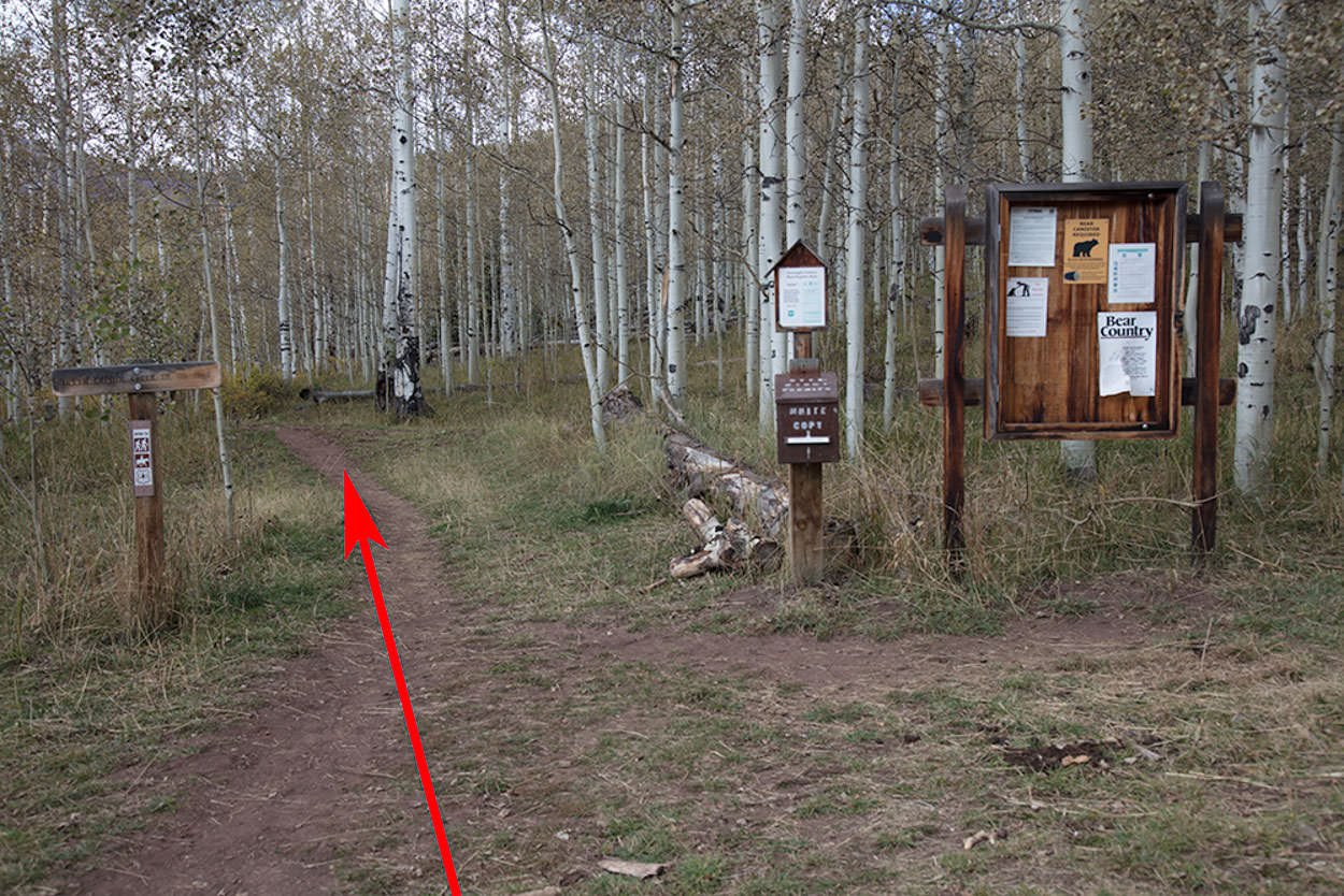 Capital Peak trail to location