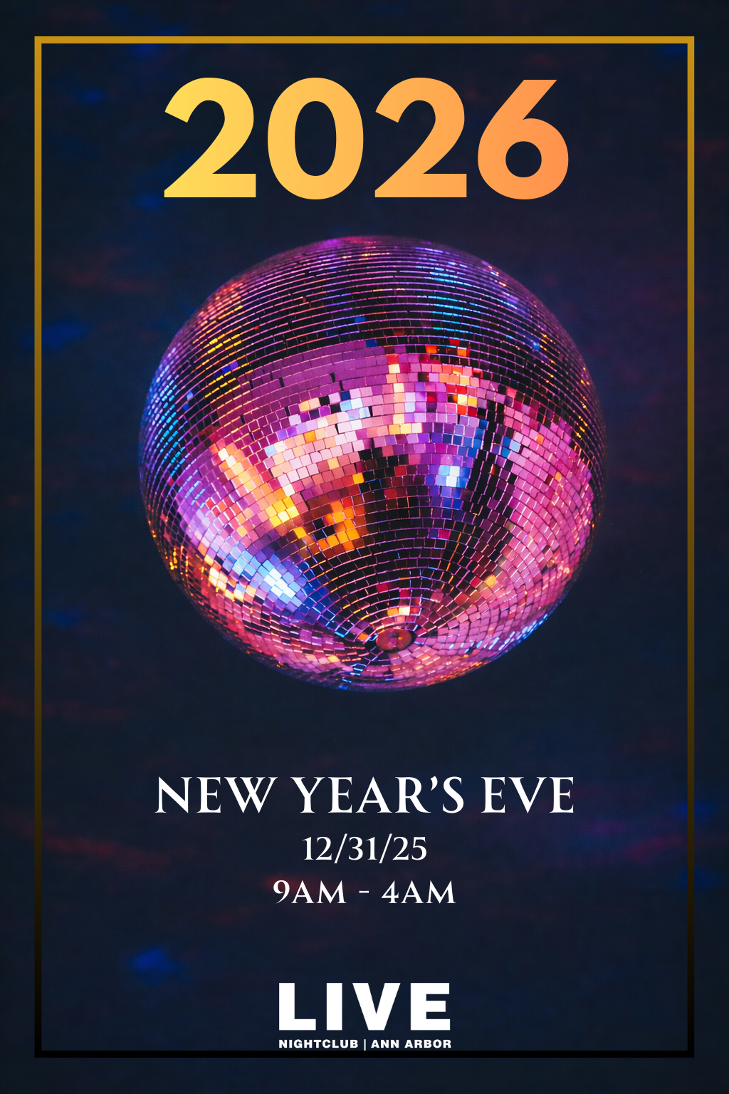 NEW YEARS 2026 Ann Arbor