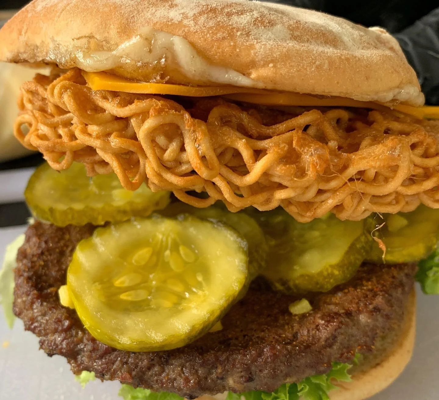 From the test kitchen: It&rsquo;s #Portlandburgerweek and we developed the Ramen-ia burger to join the fun! Available tonight only. This one is good, we promise.     Link to tickets in bio!