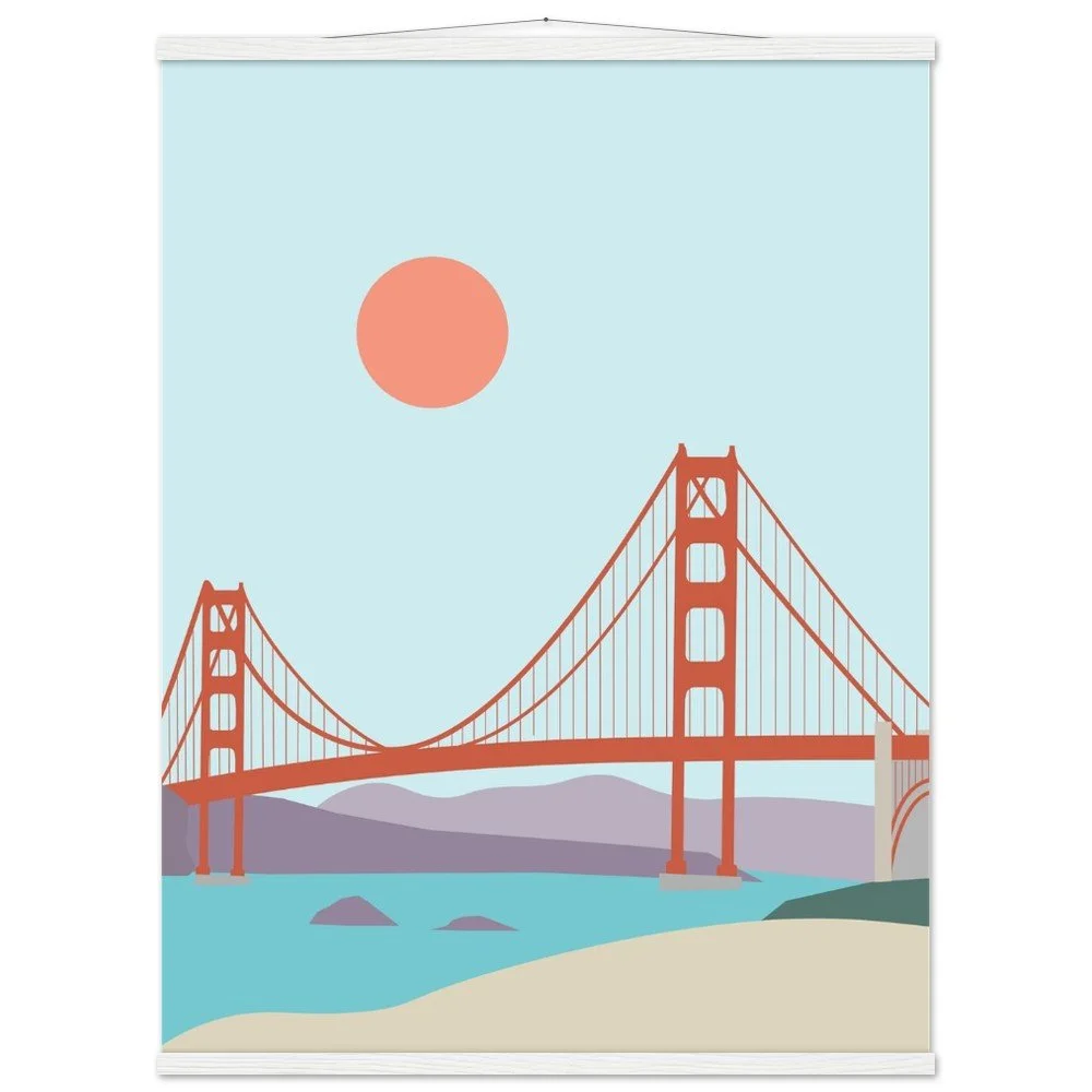 San Francisco Poster (Premium Matte Paper Poster with Hanger)