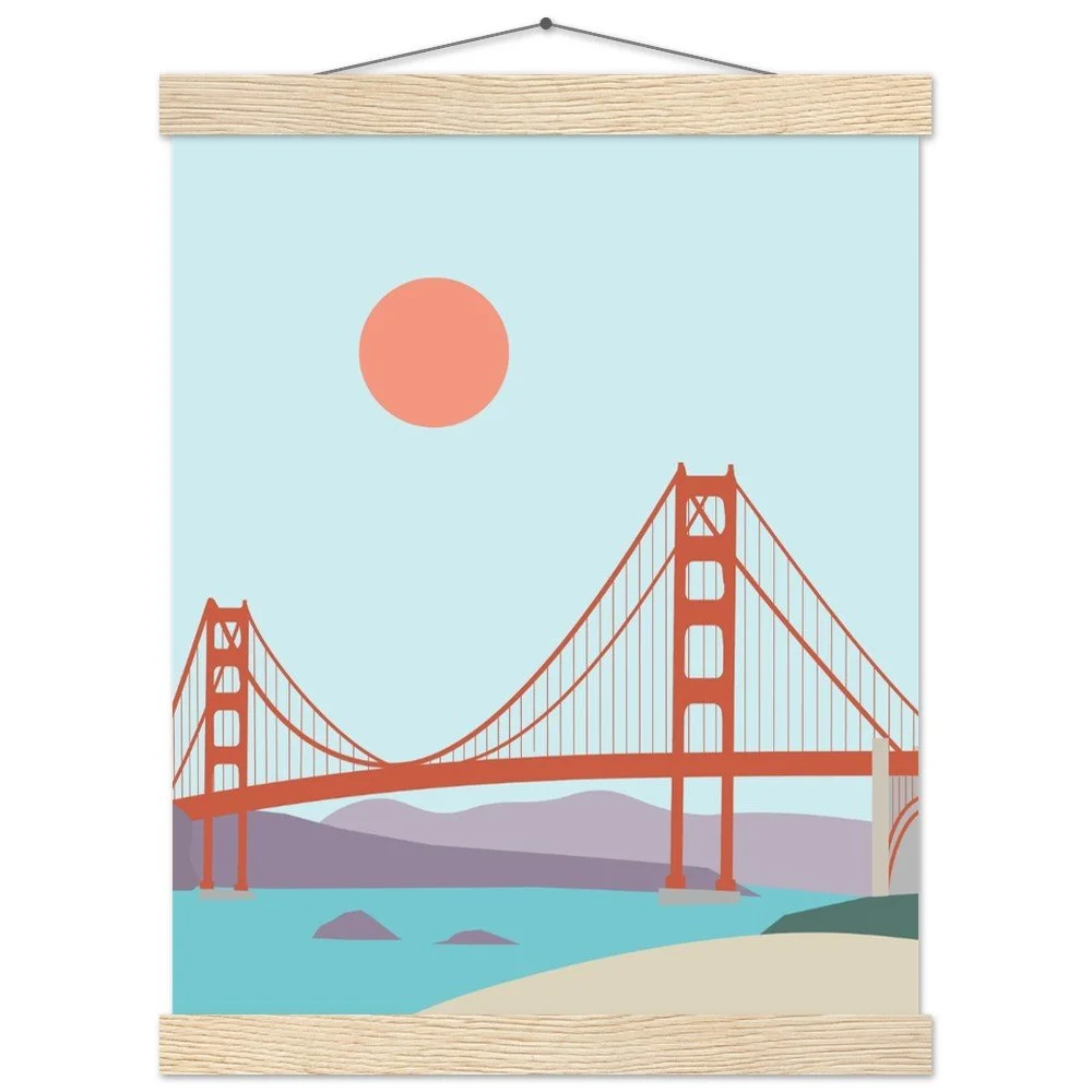 San Francisco Poster (Premium Matte Paper Poster with Hanger)