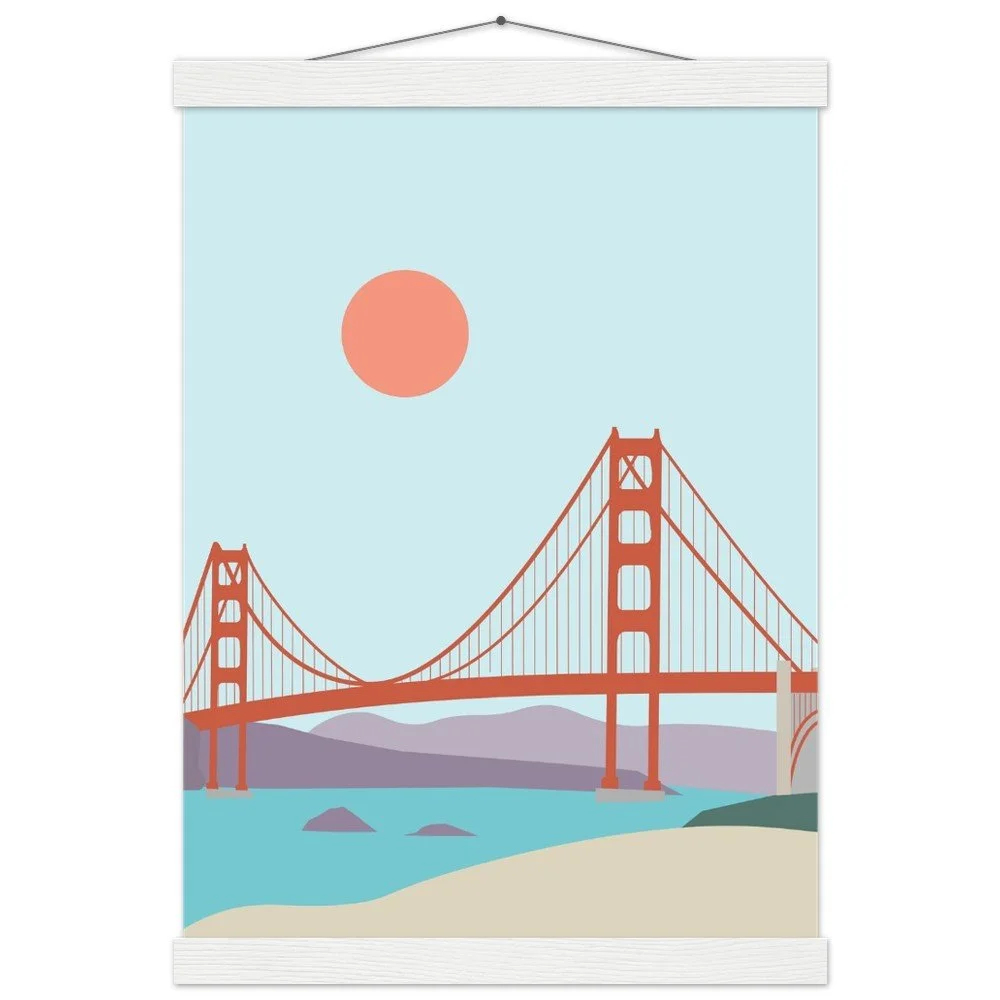 San Francisco Poster (Premium Matte Paper Poster with Hanger)