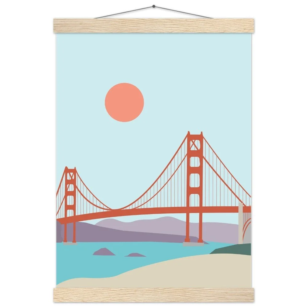 San Francisco Poster (Premium Matte Paper Poster with Hanger)