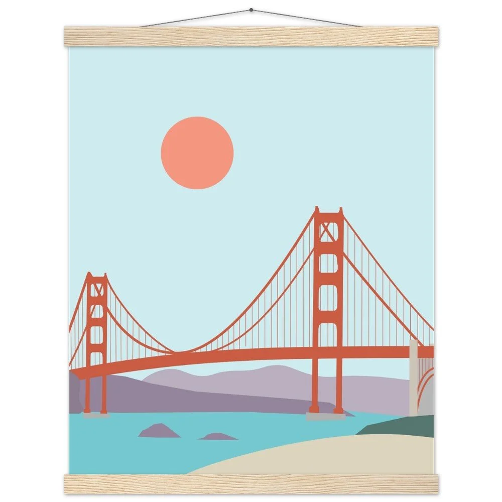 San Francisco Poster (Premium Matte Paper Poster with Hanger)