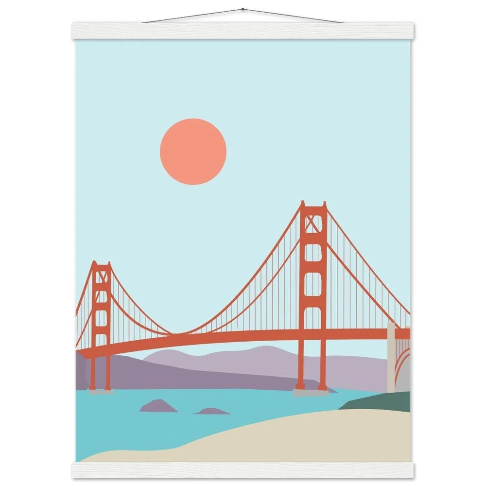 San Francisco Poster (Premium Matte Paper Poster with Hanger)