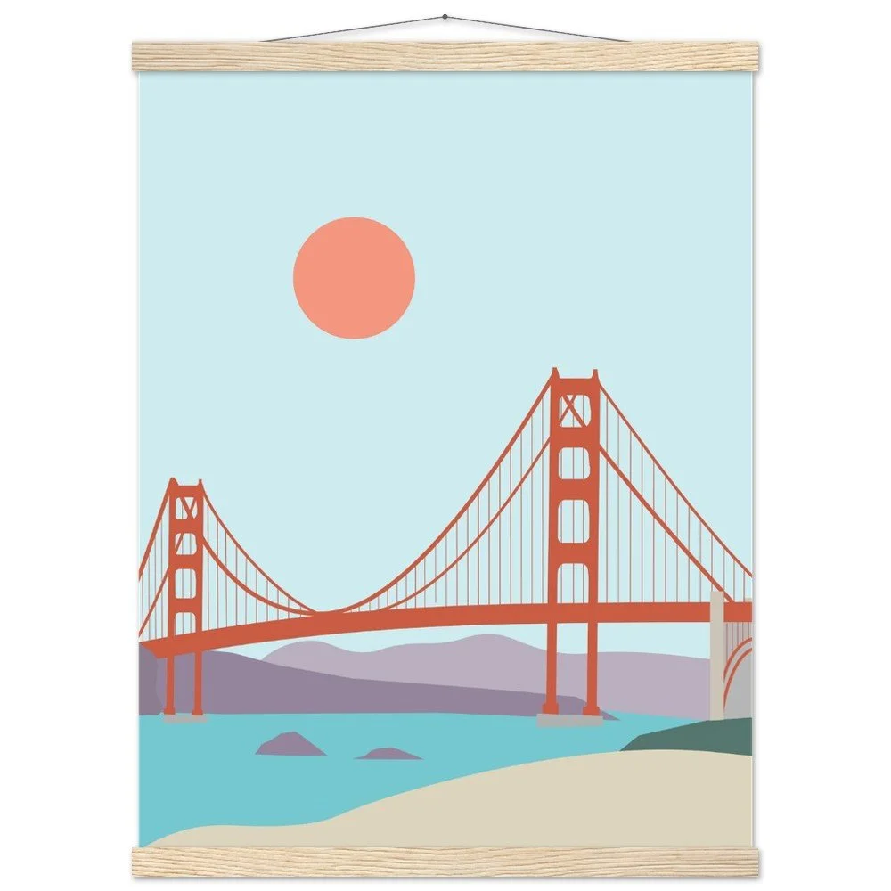 San Francisco Poster (Premium Matte Paper Poster with Hanger)