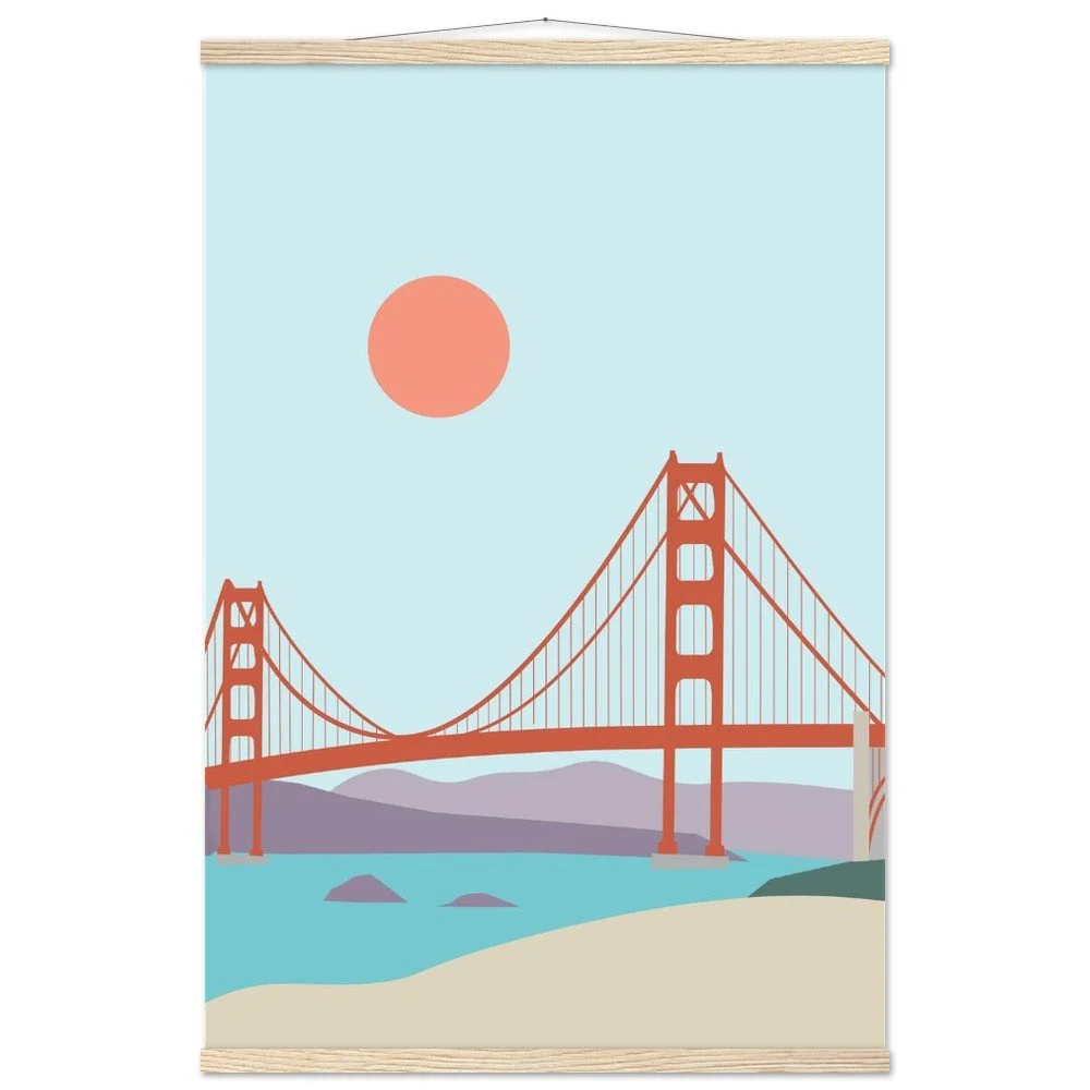 San Francisco Poster (Premium Matte Paper Poster with Hanger)