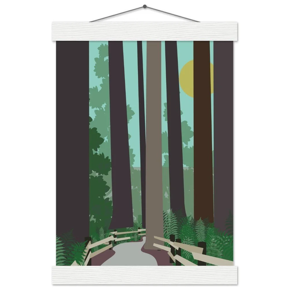 Muir Woods Print with Wooden Hanger