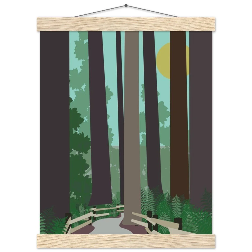 Muir Woods Print with Wooden Hanger