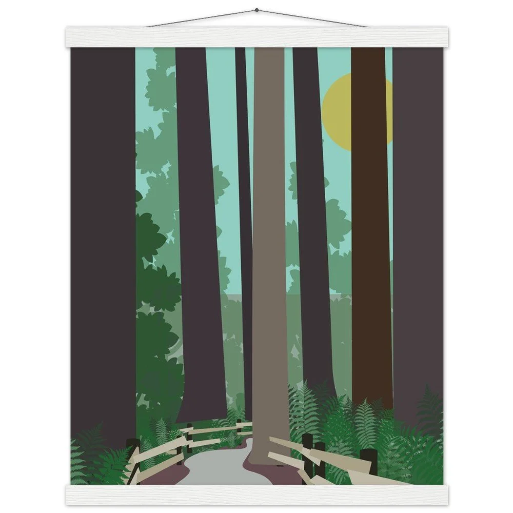 Muir Woods Print with Wooden Hanger