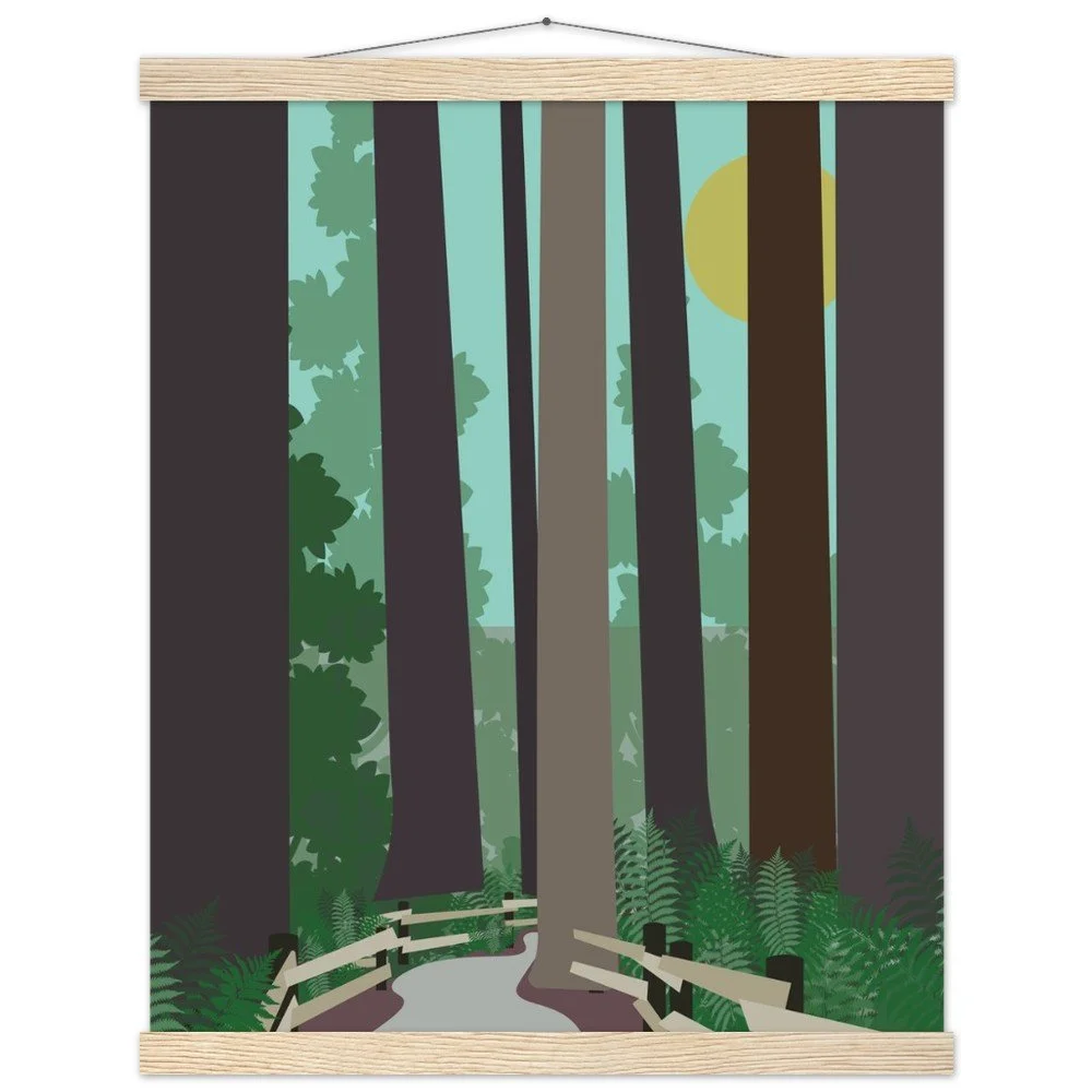 Muir Woods Print with Wooden Hanger