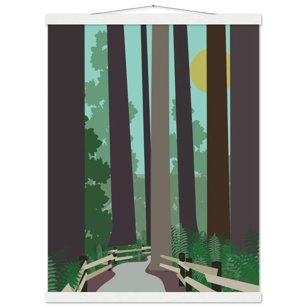 Muir Woods Print with Wooden Hanger