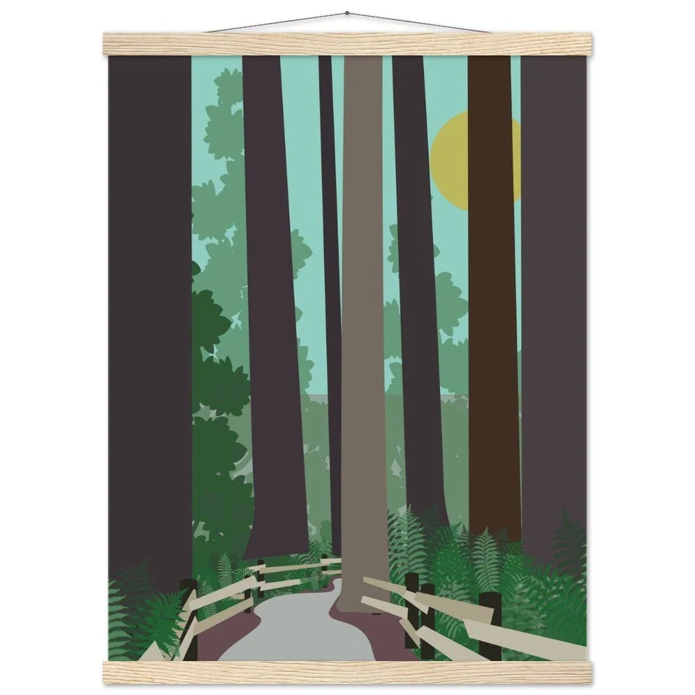 Muir Woods Print with Wooden Hanger
