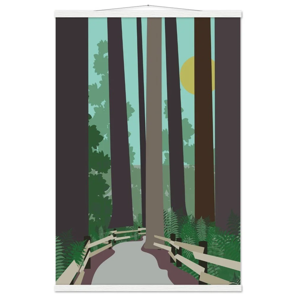 Muir Woods Print with Wooden Hanger