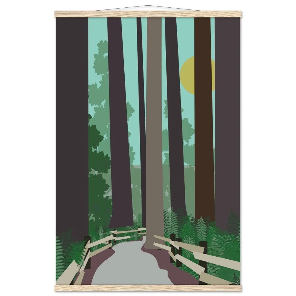 Muir Woods Print with Wooden Hanger
