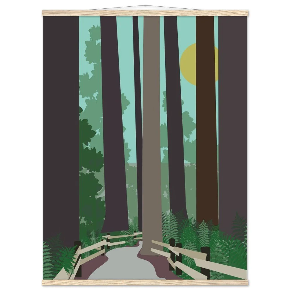 Muir Woods Print with Wooden Hanger