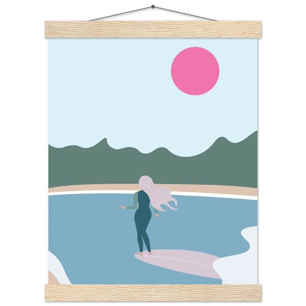West Marin Print with Wooden Hanger