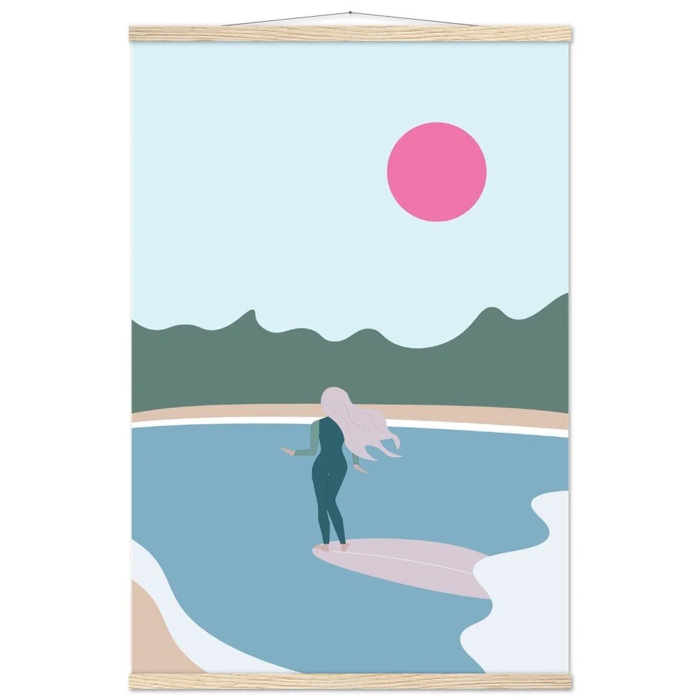 West Marin Print with Wooden Hanger