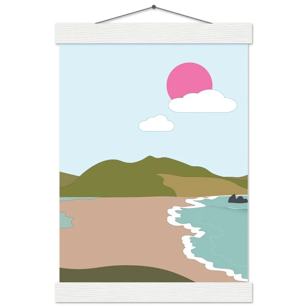 Marin Headlands Print with Wooden Hanger