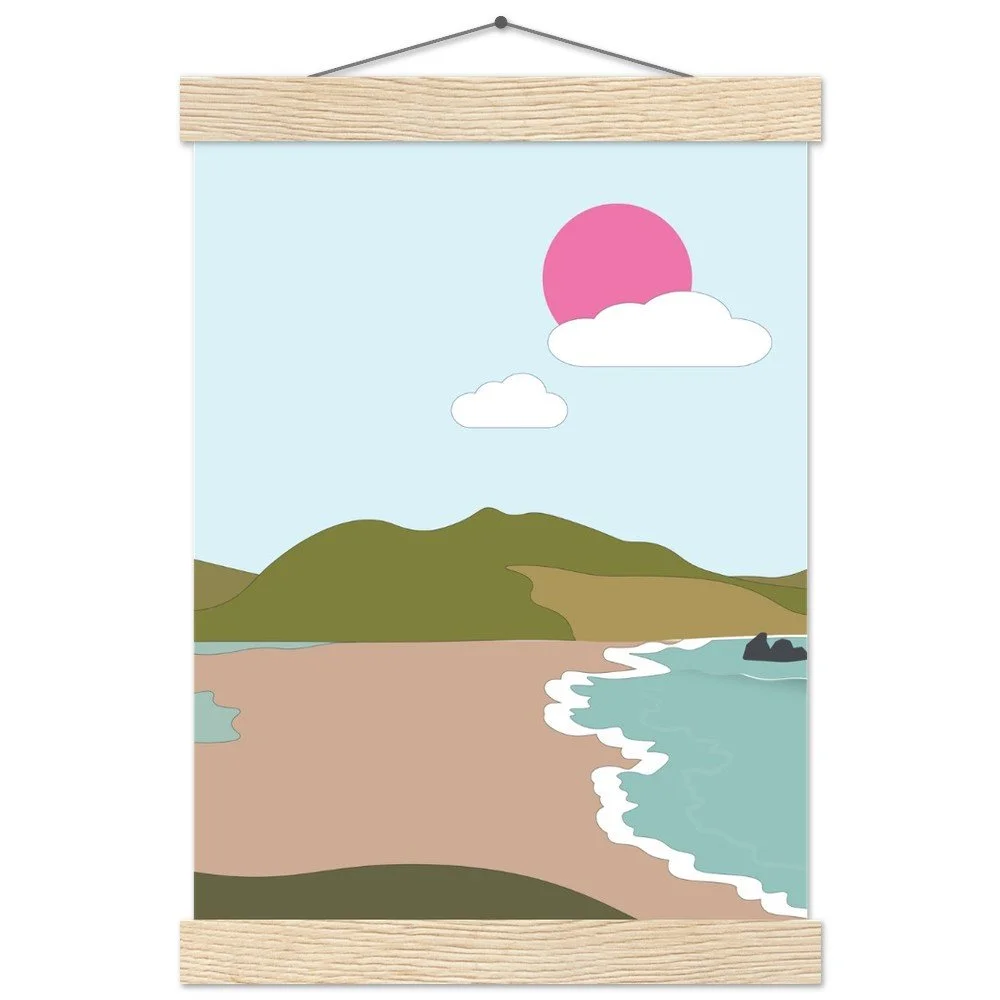 Marin Headlands Print with Wooden Hanger
