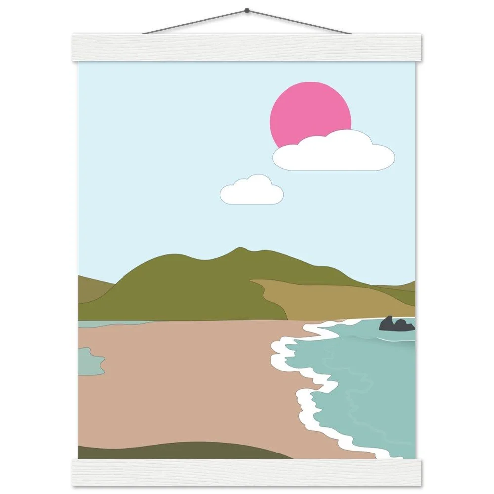 Marin Headlands Print with Wooden Hanger