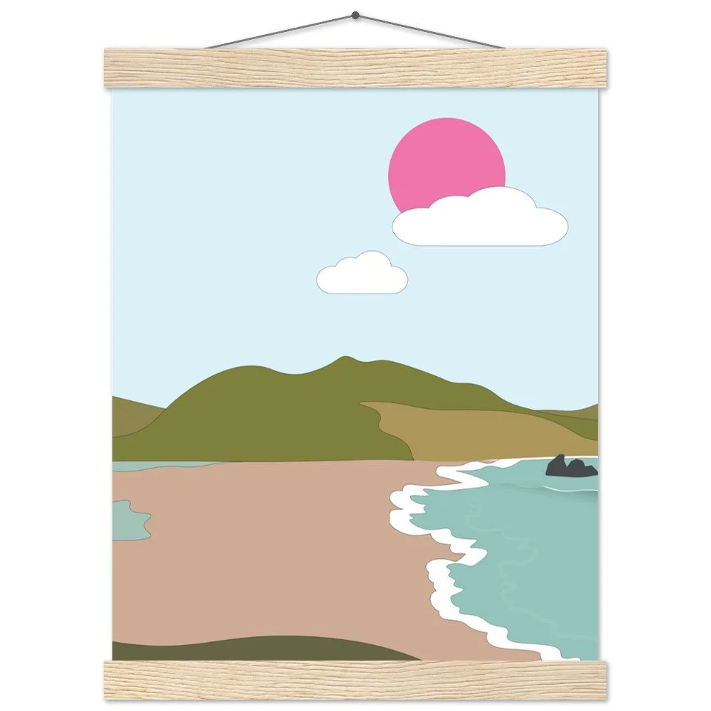 Marin Headlands Print with Wooden Hanger