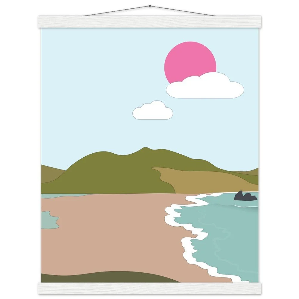Marin Headlands Print with Wooden Hanger