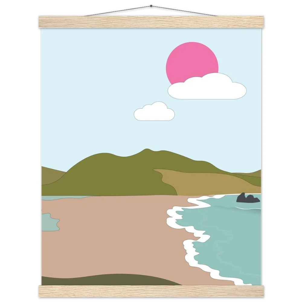 Marin Headlands Print with Wooden Hanger