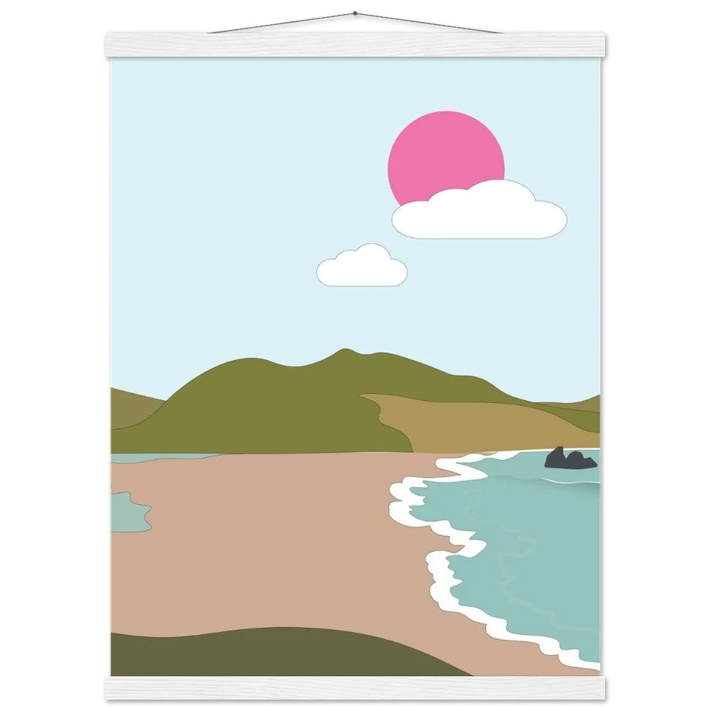 Marin Headlands Print with Wooden Hanger