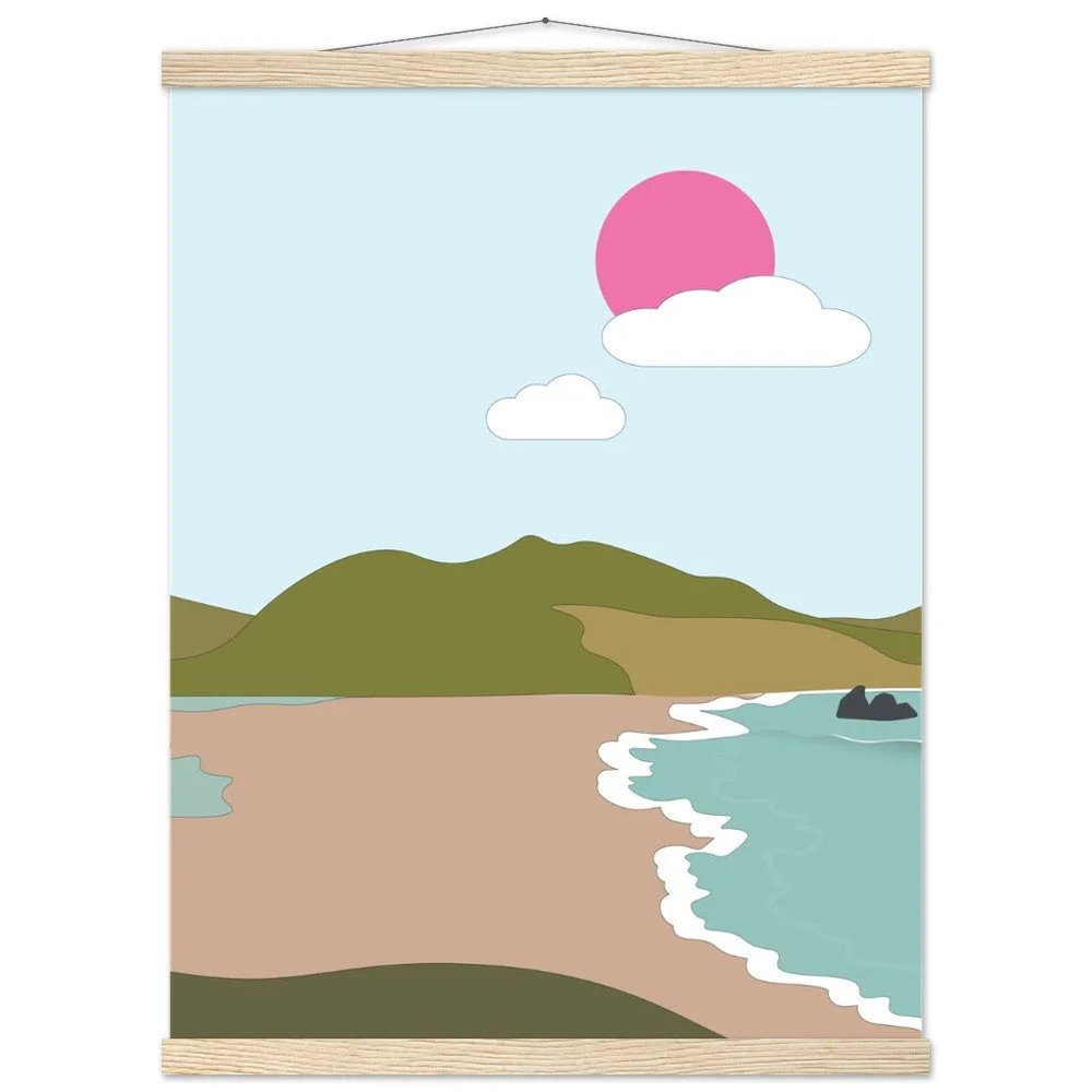 Marin Headlands Print with Wooden Hanger