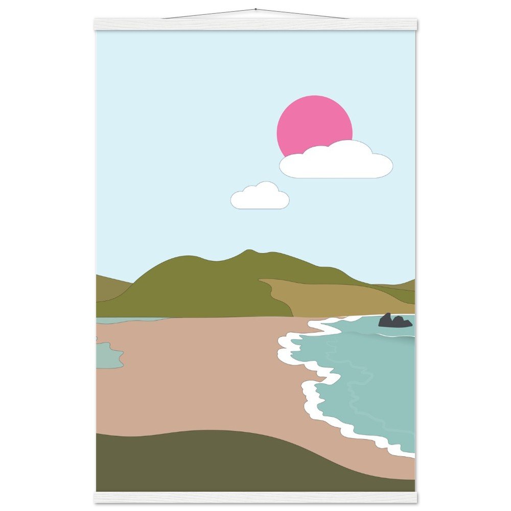 Marin Headlands Print with Wooden Hanger