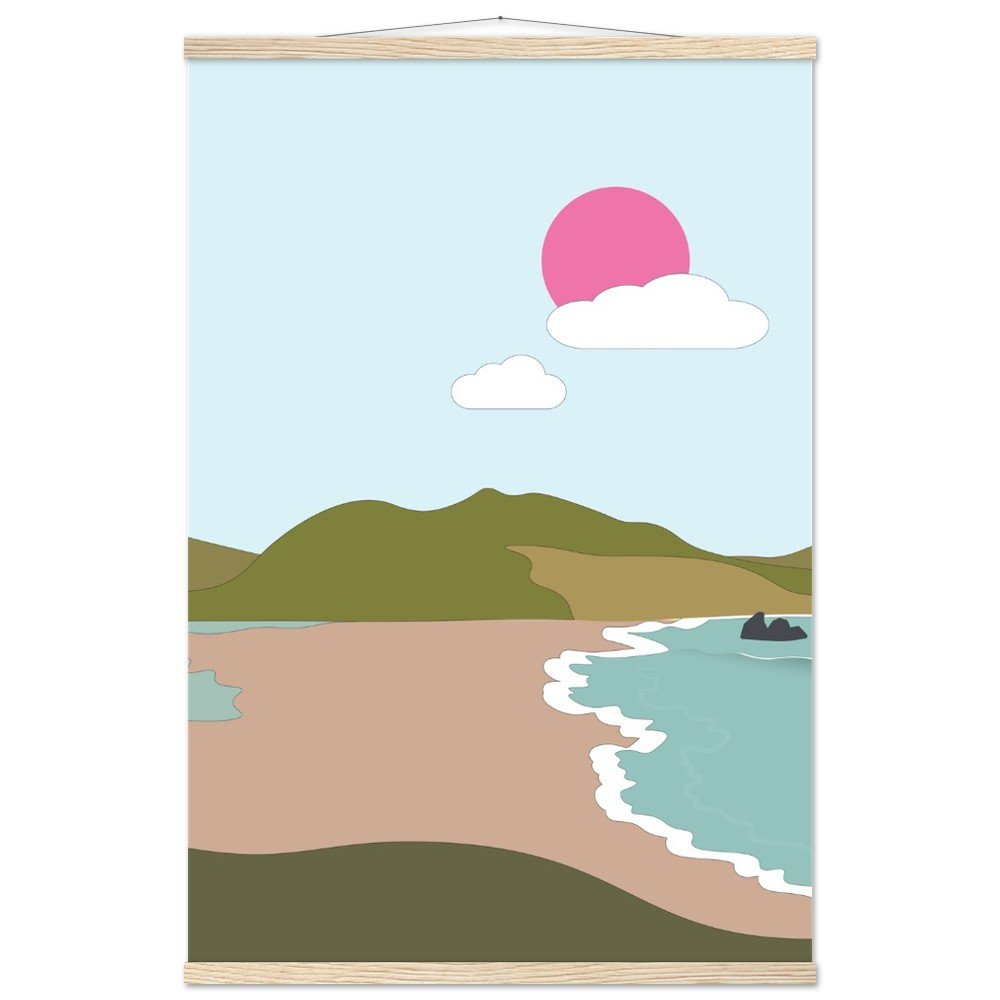 Marin Headlands Print with Wooden Hanger