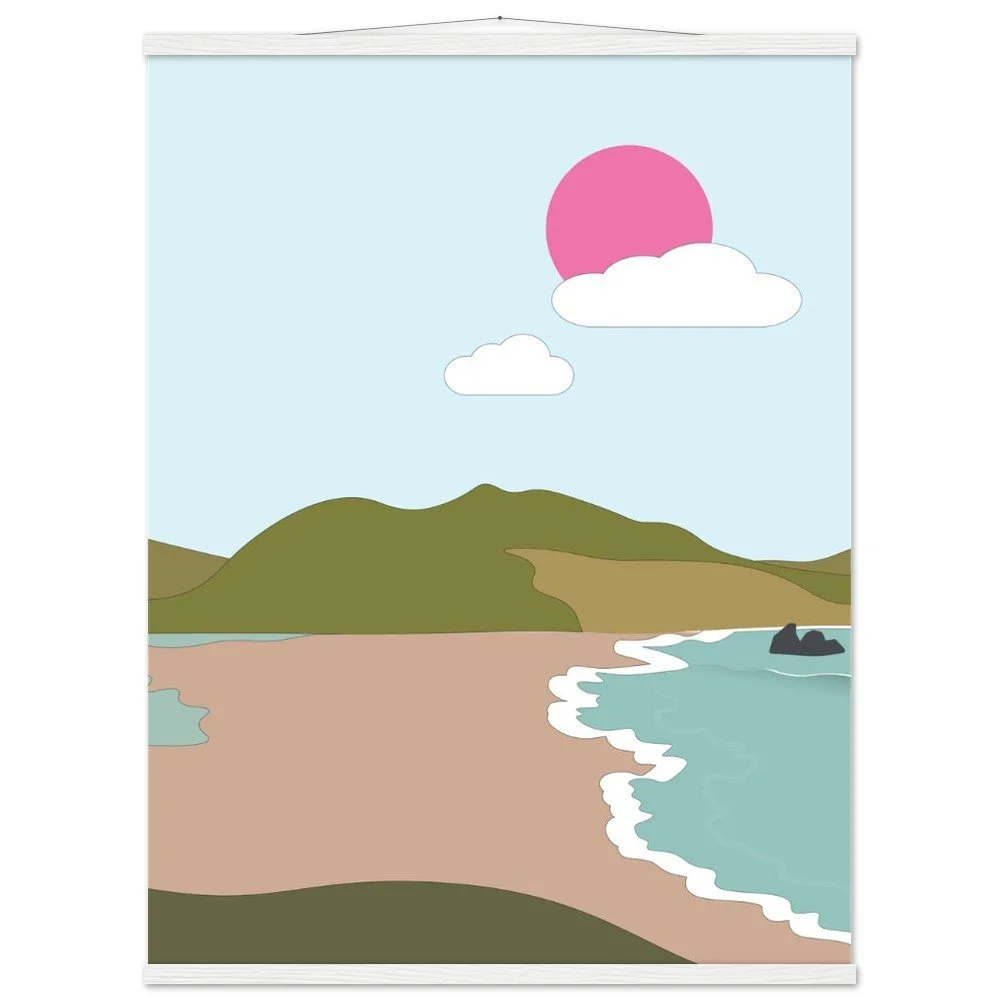 Marin Headlands Print with Wooden Hanger