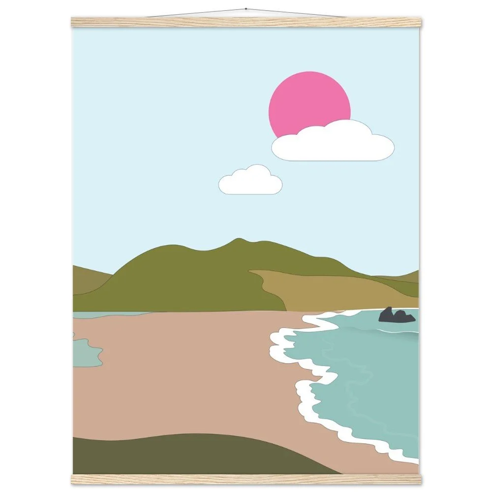 Marin Headlands Print with Wooden Hanger