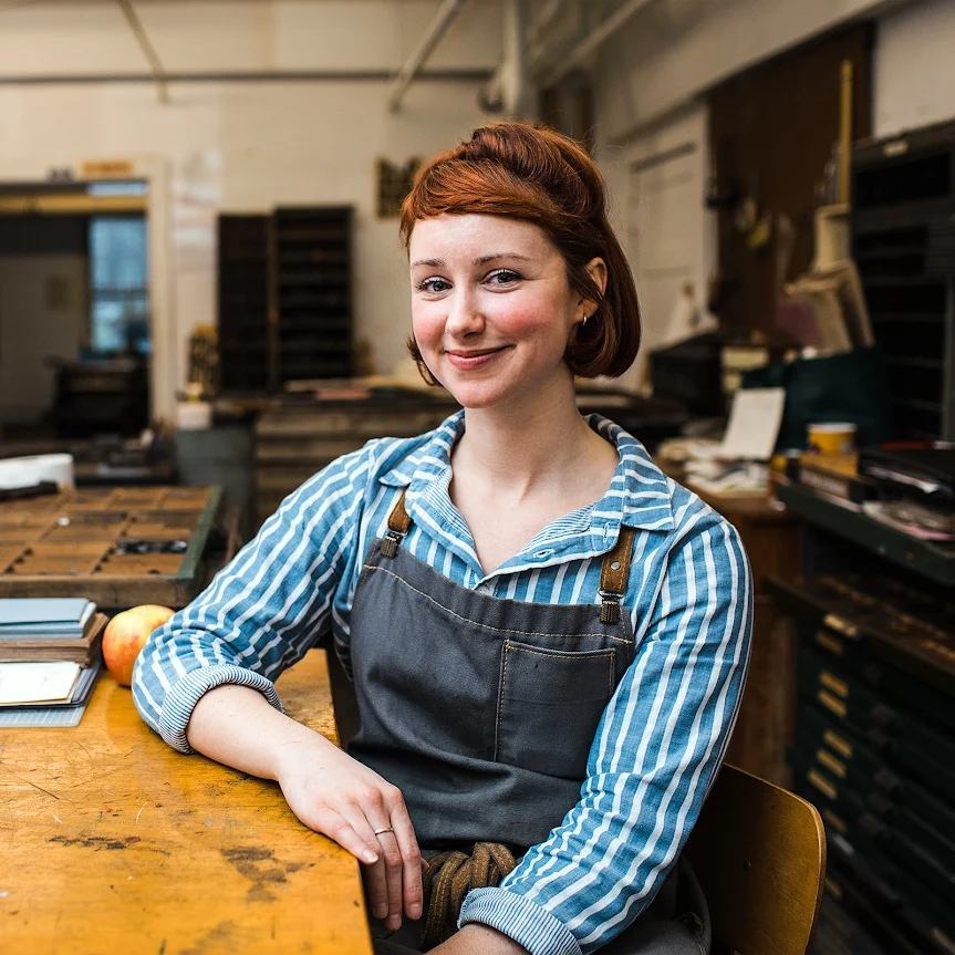 Instructor: Laurin Ramsey Foundry Workshops: Block Printing Class Laurin Ramsey is a Georgia-born artist and printmaker. She is founder of Liontail Press, a one-woman design and print operation transplanted to Ithaca from Brooklyn, NY in the fall of 2015. I'm convinced that I was born with ink running through my veins. I take immeasurable joy in bringing original, whimsical designs to life with the timeless tactility and charm that is letterpress printing. It is my hope that evidence of my heart and hand shines through with each unique piece I guide through the press. I'm so in love with what I do, and can't wait to share my work with you! Website: www.liontailpress.com Instagram: Liontail_Press