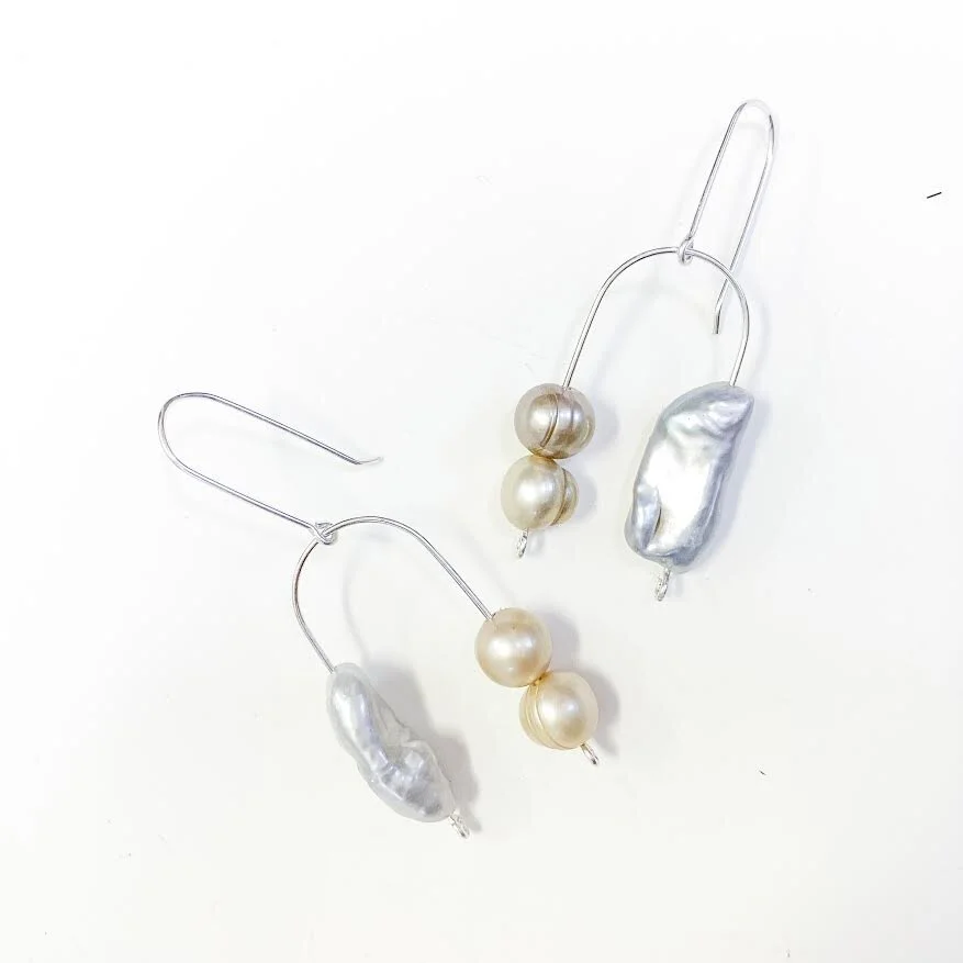 Triple Pearl Earring