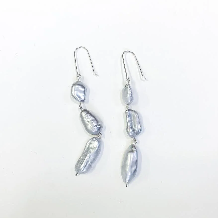 Stacked Pearl Earrings