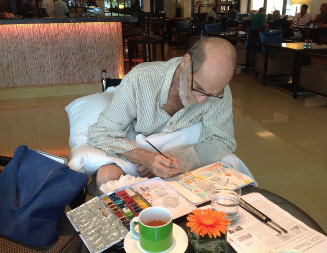Scott painting in Goa, India.
