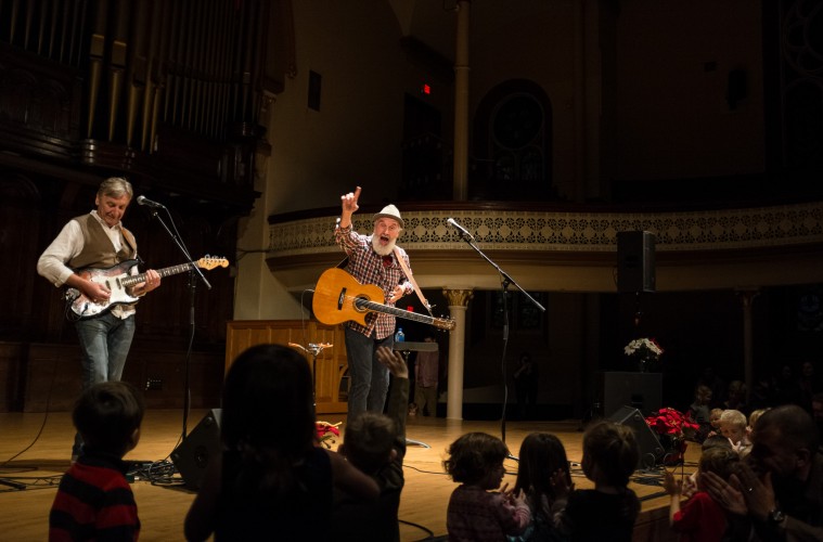 Fred Penner & Paul O'Neill performing at Alix Goolden Hall, equipment by Shortt Sound. 2015